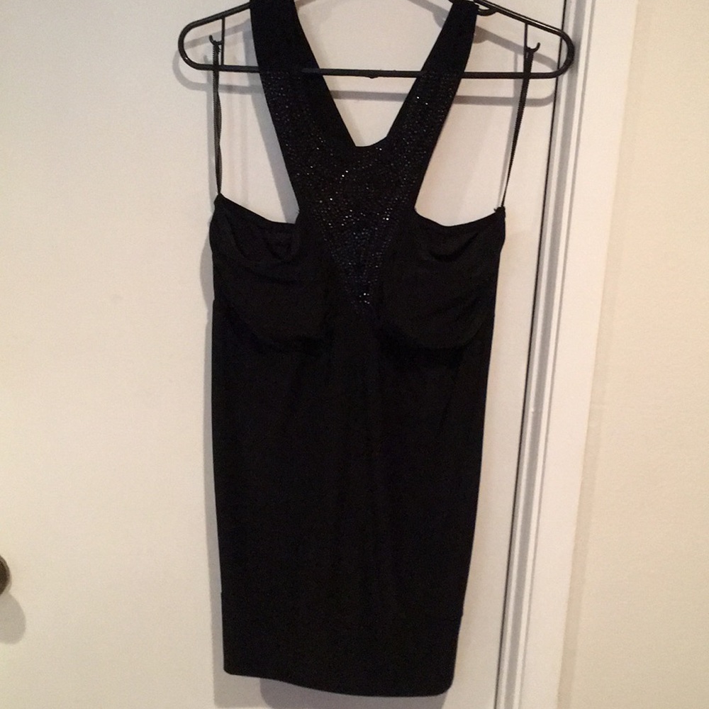 Black Sequence Halter